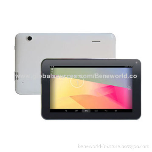 Promotional 7-inch Android 4.4 Dual-core Tablet PCs with 512MB DDR3 RAM, 3.7V/2,000mAh Battery